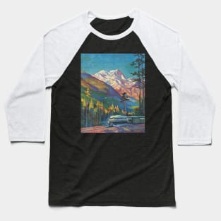 Train & Rainier National Park, Washington State 1920s by Gustav Wilhelm Krollmann Baseball T-Shirt